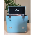 Retro Musique 12 Inch Wooden Vinyl Storage Case для 35 Lps - Turquiose Leather Style Retro Musique 12 Inch Wooden Vinyl Storage Case для 35 Lps - Turquiose Leather Style