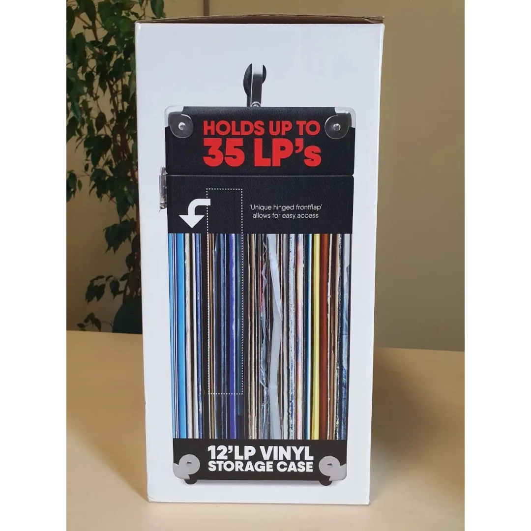 Retro Musique 12 Inch Wooden Vinyl Storage Case для 35 Lps - Turquiose Leather Style Retro Musique 12 Inch Wooden Vinyl Storage Case для 35 Lps - Turquiose Leather Style