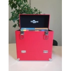 Retro Musique 12 Inch Wooden Vinyl Storage Case для 35 Lps - Red Leather Style Retro Musique 12 Inch Wooden Vinyl Storage Case для 35 Lps - Red Leather Style