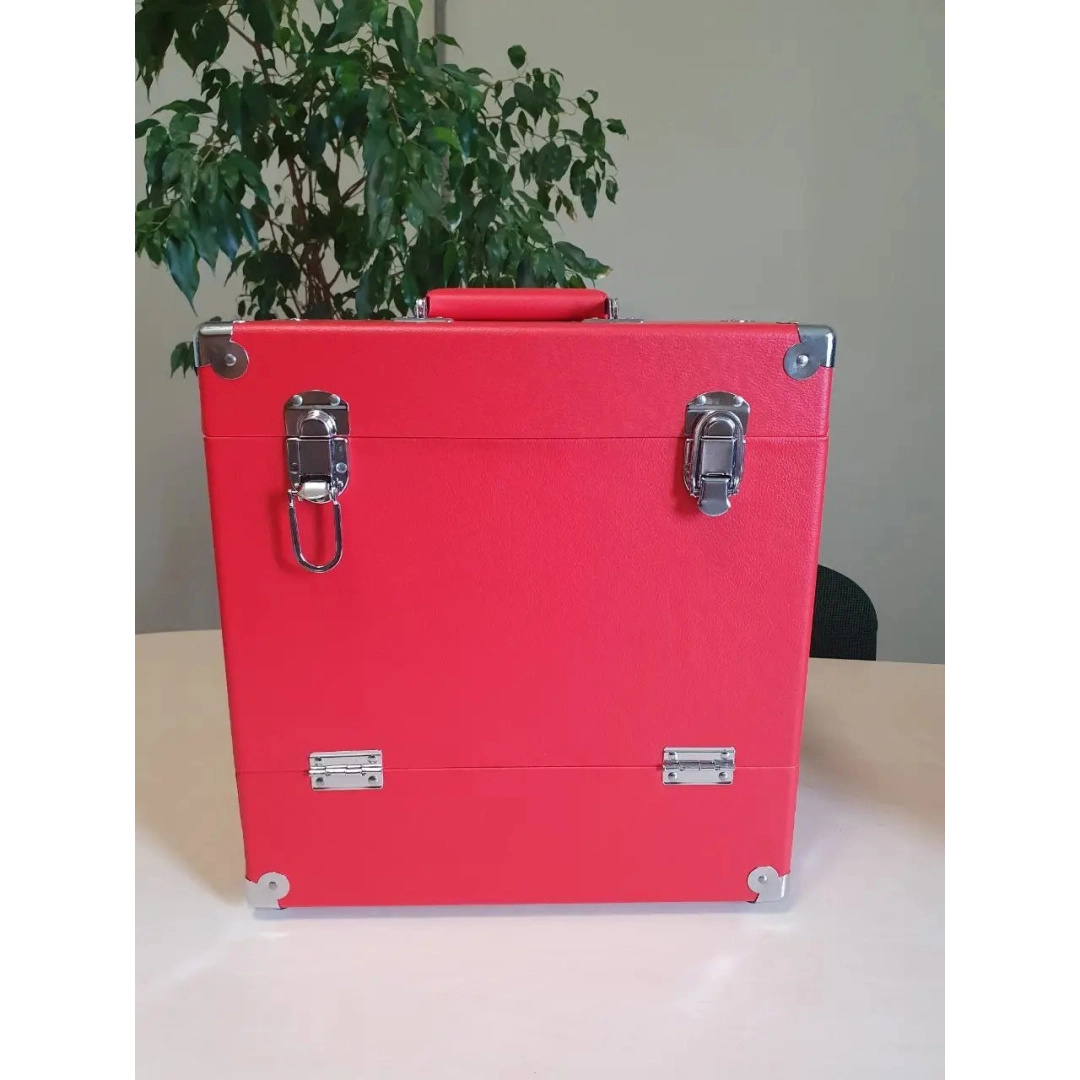 Retro Musique 12 Inch Wooden Vinyl Storage Case для 35 Lps - Red Leather Style Retro Musique 12 Inch Wooden Vinyl Storage Case для 35 Lps - Red Leather Style