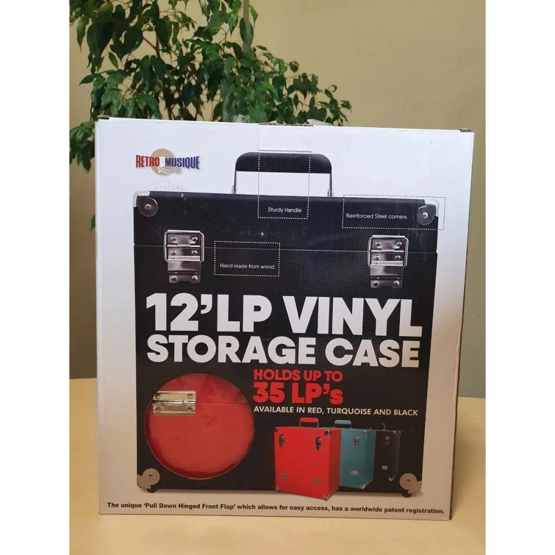 Retro Musique 12 Inch Wooden Vinyl Storage Case для 35 Lps - Red Leather Style Retro Musique 12 Inch Wooden Vinyl Storage Case для 35 Lps - Red Leather Style