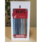 Retro Musique 12 Inch Wooden Vinyl Storage Case для 35 Lps - Red Leather Style