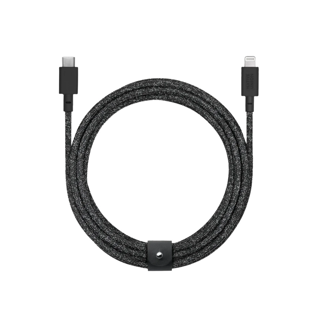 Кабель Native Union Belt Cable XL USB-C to Lightning Cosmos Black (3 m) (BELT-CL-CS-BK-3-NP)