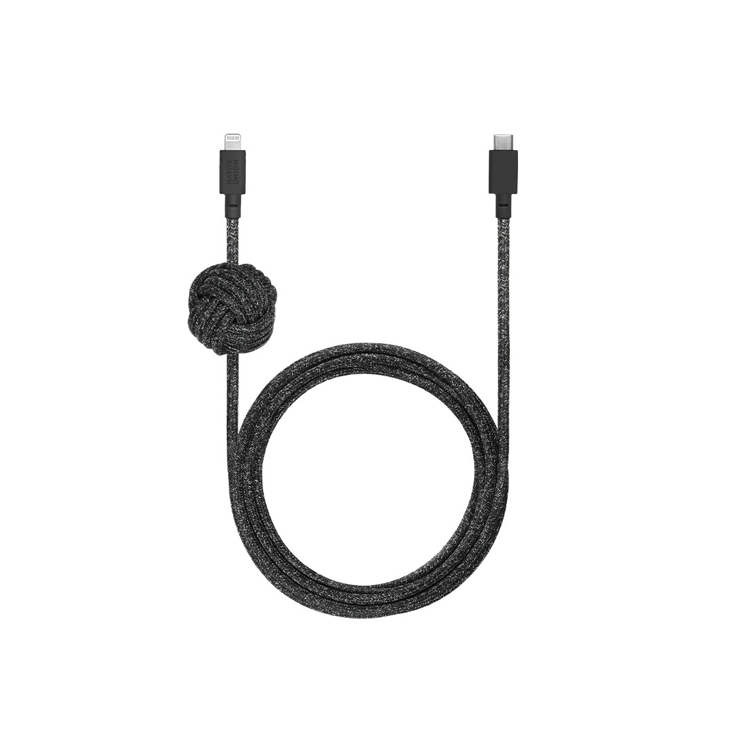 Кабель Native Union Night Cable USB-C to Lightning Cosmos Black (3 m) (NCABLE-CL-CS-BK-NP)