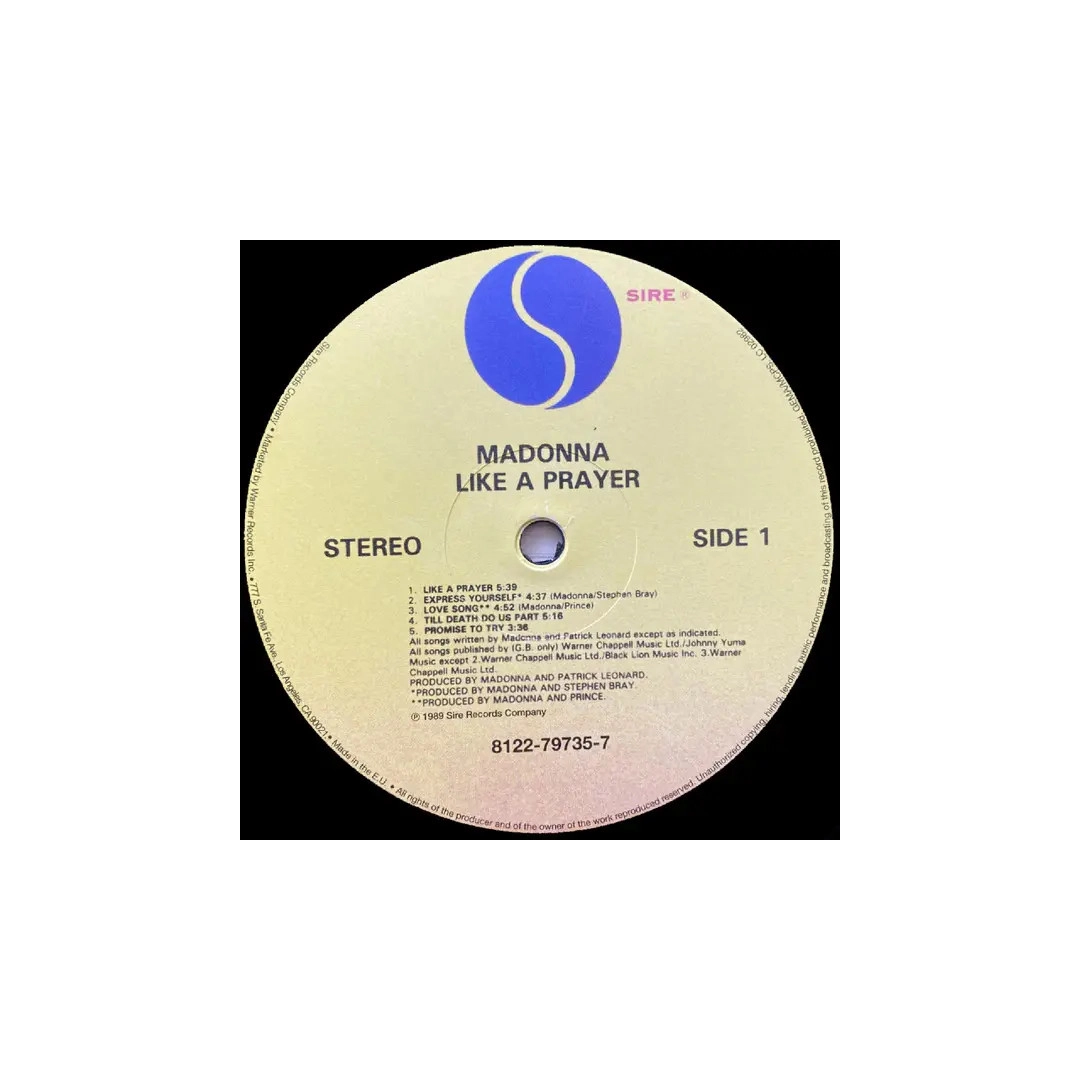 Вінілова платівка LP Madonna: Like A Prayer