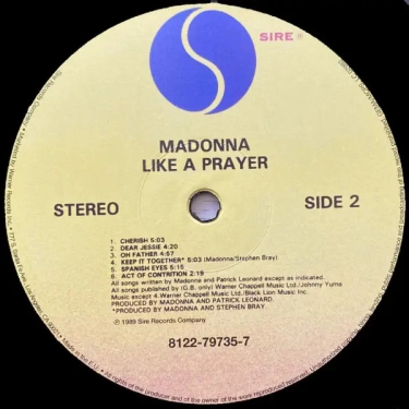 Вінілова платівка LP Madonna: Like A Prayer