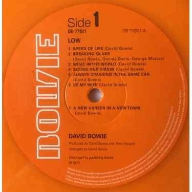 Вінілова платівка LP David Bowie: Low (Orange Vinyl Album)