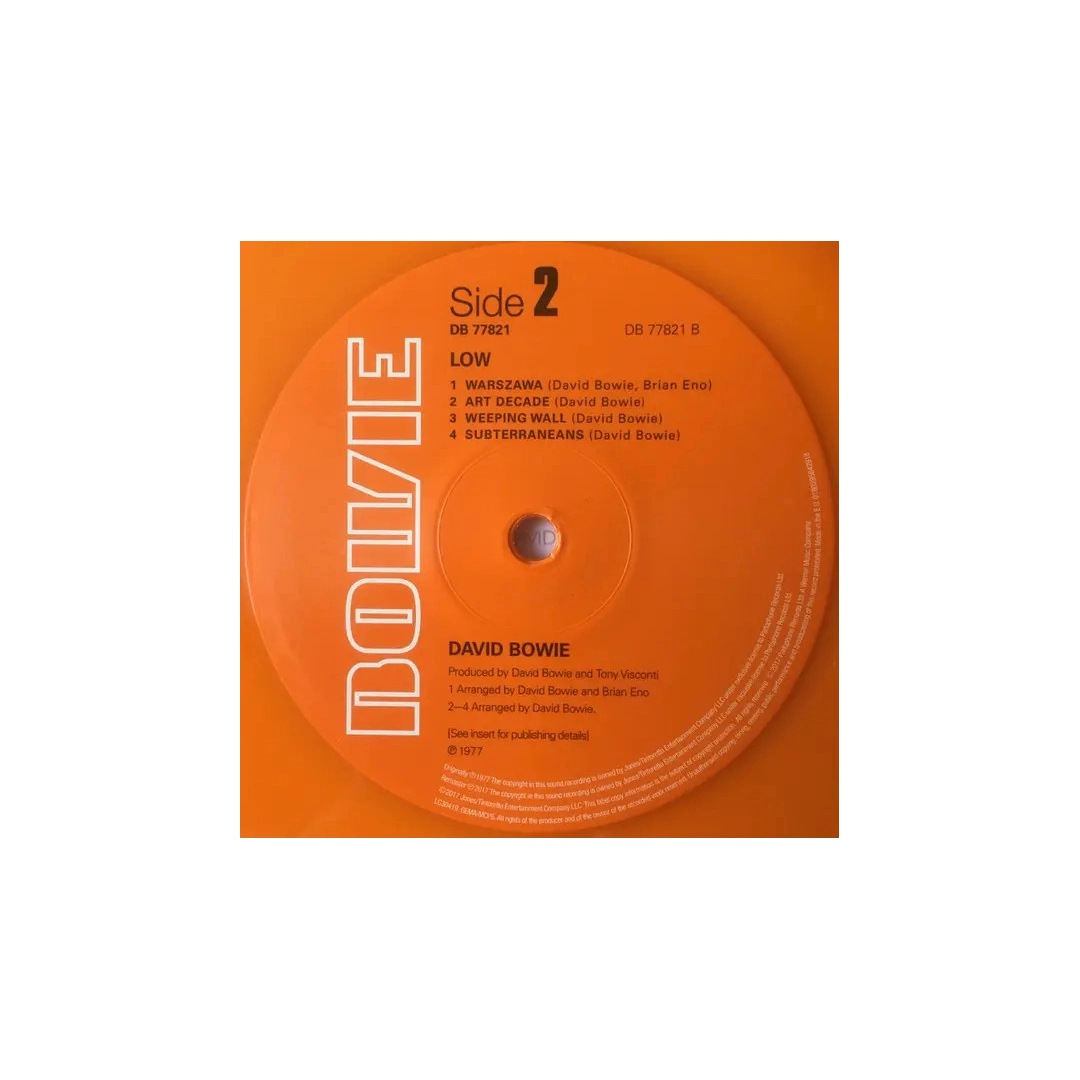 Вінілова платівка LP David Bowie: Low (Orange Vinyl Album)