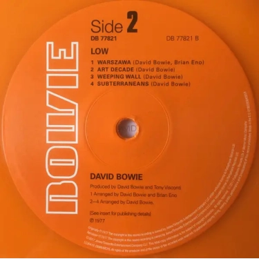 Вінілова платівка LP David Bowie: Low (Orange Vinyl Album)