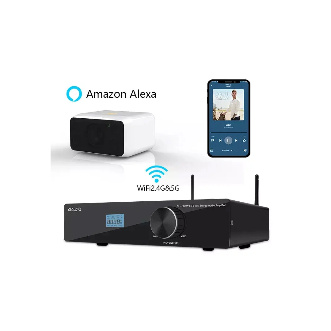 Підсилювач Cloudyx CL-300W Pro Hi-Fi WIFI Audio Amplifier Підсилювач Cloudyx CL-300W Pro Hi-Fi WIFI Audio Amplifier