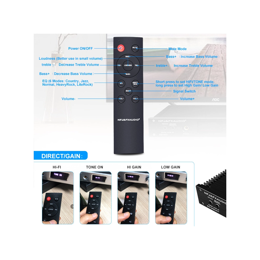 FX-Audio D2160MKII Black 150 Вт клас D Цифровий HiFi підсилювач Bluetooth