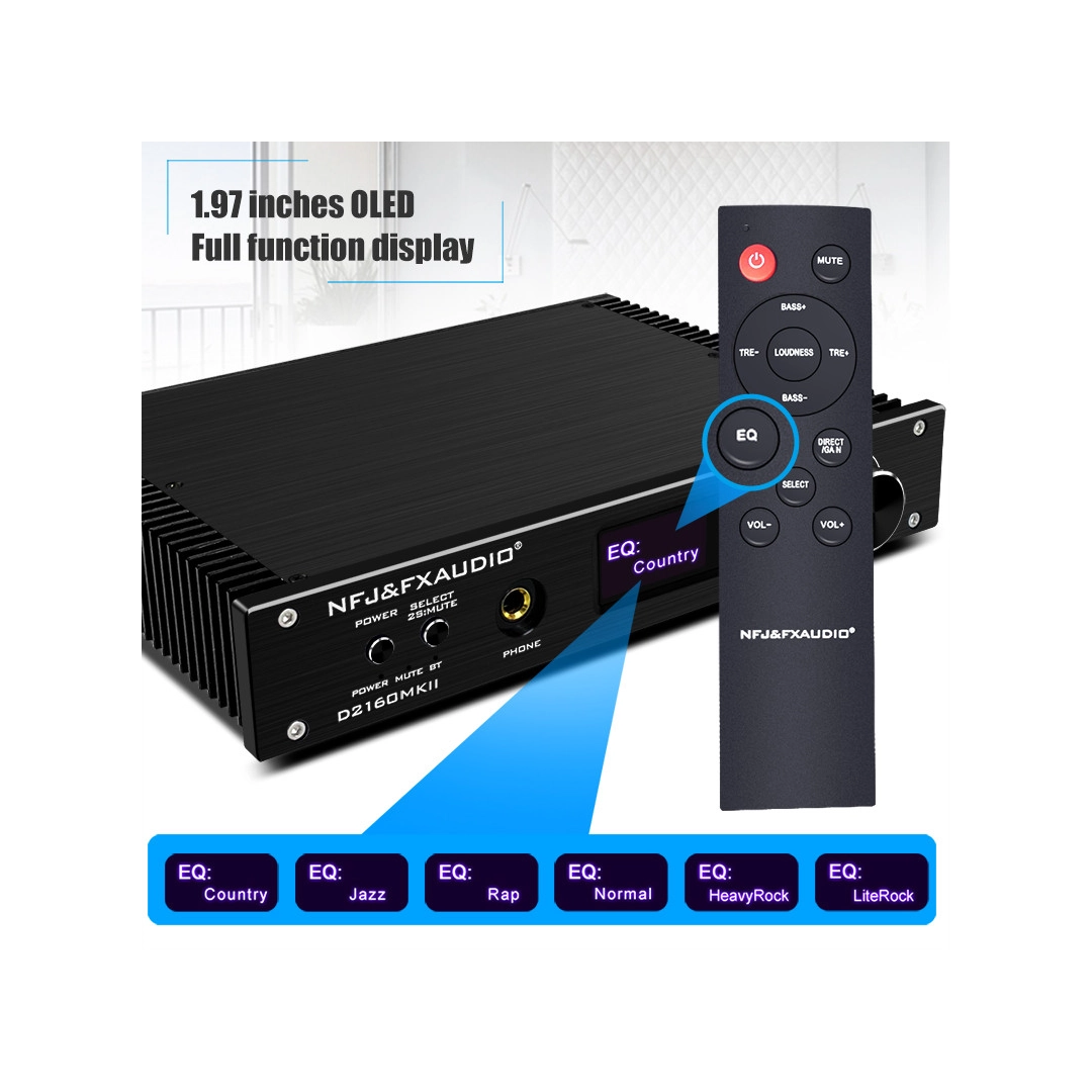 FX-Audio D2160MKII Black 150 Вт клас D Цифровий HiFi підсилювач Bluetooth