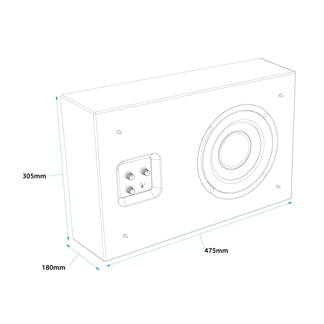 Сабвуфер настінний Gallo Acoustics ProfileSub - 150W Subwoofer Satin Black (GPS150B)