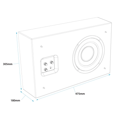 Сабвуфер настінний Gallo Acoustics ProfileSub - 150W Subwoofer Satin Black (GPS150B)