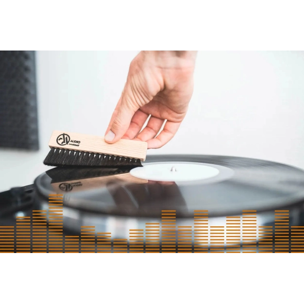 Щітка для чищення вінілу Audio Anatomy Oak Wood Brush Black With Antistatic Goat And Nylon Fiber - Deluxe Dry & Wet Cleaning Щітка для чищення вінілу Audio Anatomy Oak Wood Brush Black With Antistatic Goat And Nylon Fiber - Deluxe Dry & Wet Cleaning