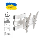 Кронштейн для телевізора Sector TV02T-R3 White з нахилом/поворотний, 23" до 43", MAX VESA: 200x200 мм Кронштейн для телевізора Sector TV02T-R3 White з нахилом/поворотний, 23" до 43", MAX VESA: 200x200 мм
