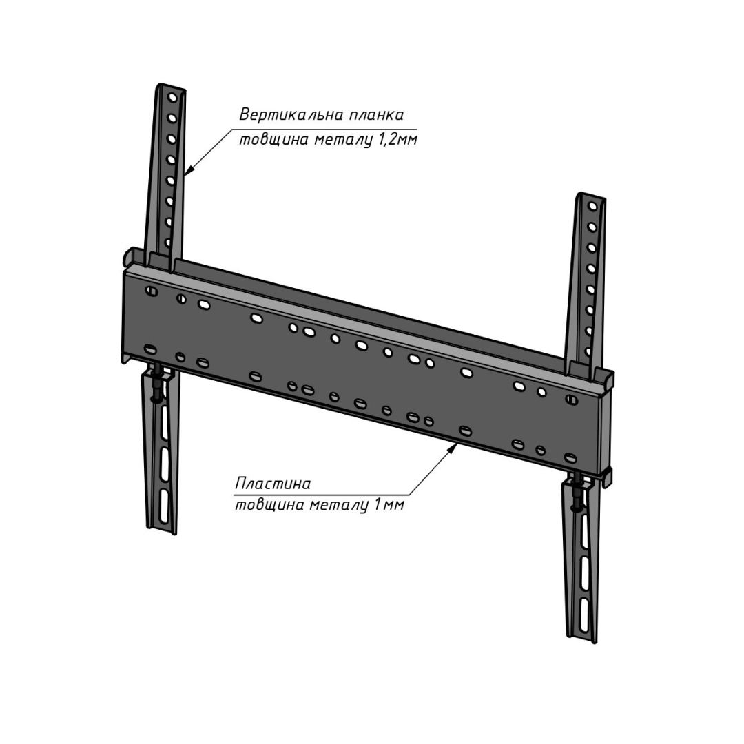 Кронштейн для телевізора Sector TV04F Black фіксований, 32" до 55" (max VESA 400x400 мм)