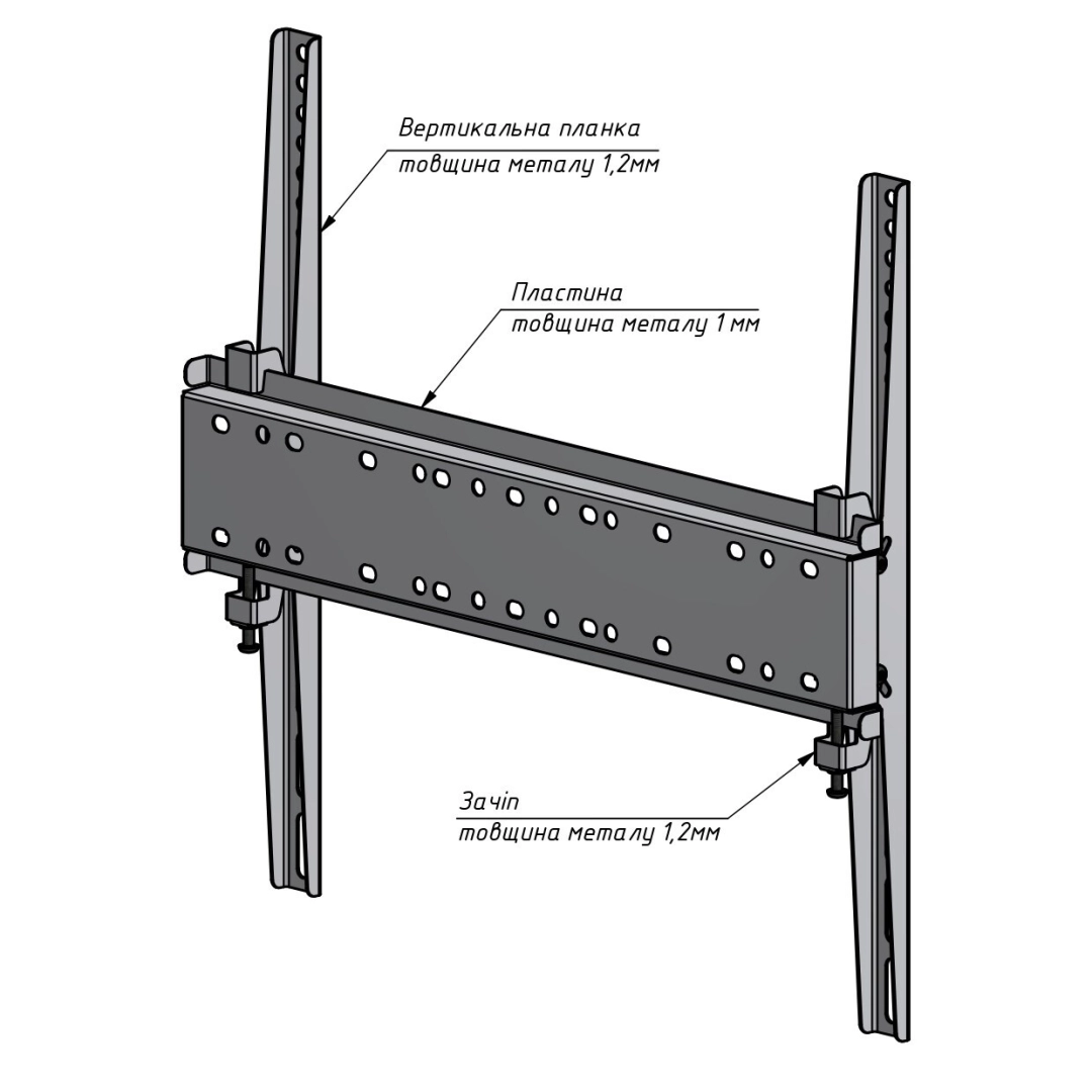 Кронштейн для телевізора Sector TV04T Black з нахилом, 32" до 55" (max VESA 400x400 мм)