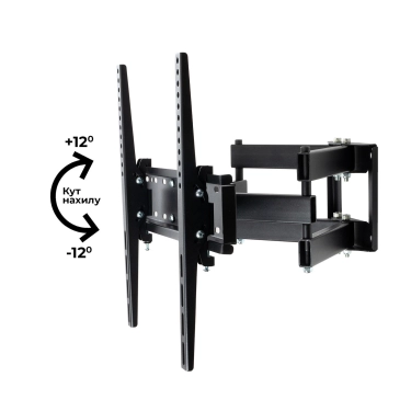 Кронштейн для телевізора Sector TV04T-R6 Black з нахилом/поворотний, 32" до 55", MAX VESA: 400x400 мм
