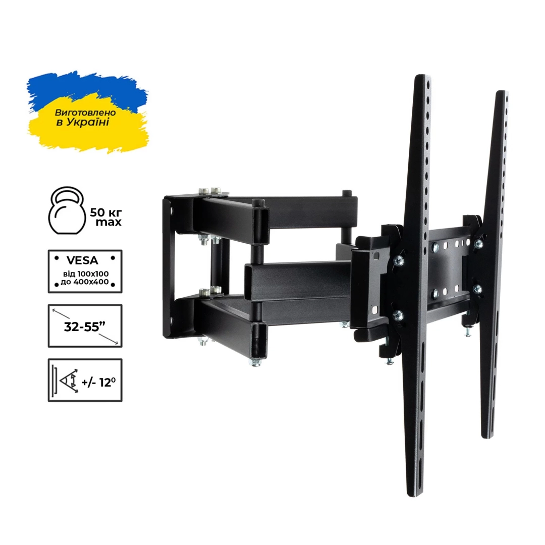 TV Mount Sector TV04T-R6 Black Tilt/Swivel, 32" to 55", MAX VESA: 400x400mm