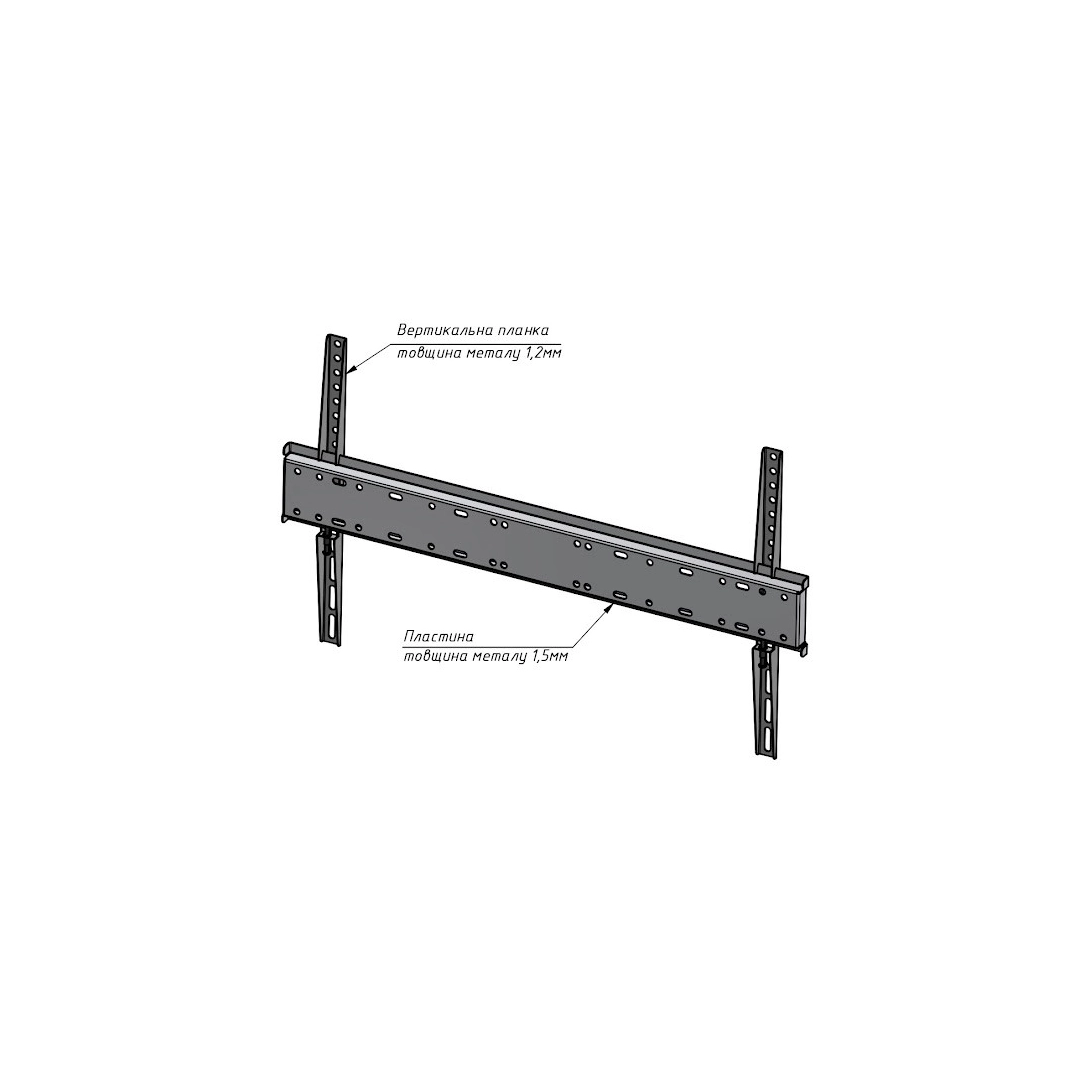 Кронштейн для телевізора Sector TV0604F Black з нахилом/фіксований 37". до 70", MAX VESA: 600x400 мм