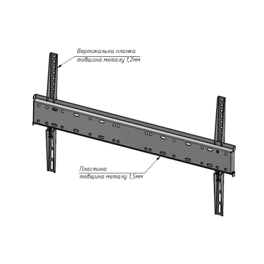 Кронштейн для телевізора Sector TV0604F Black з нахилом/фіксований 37". до 70", MAX VESA: 600x400 мм