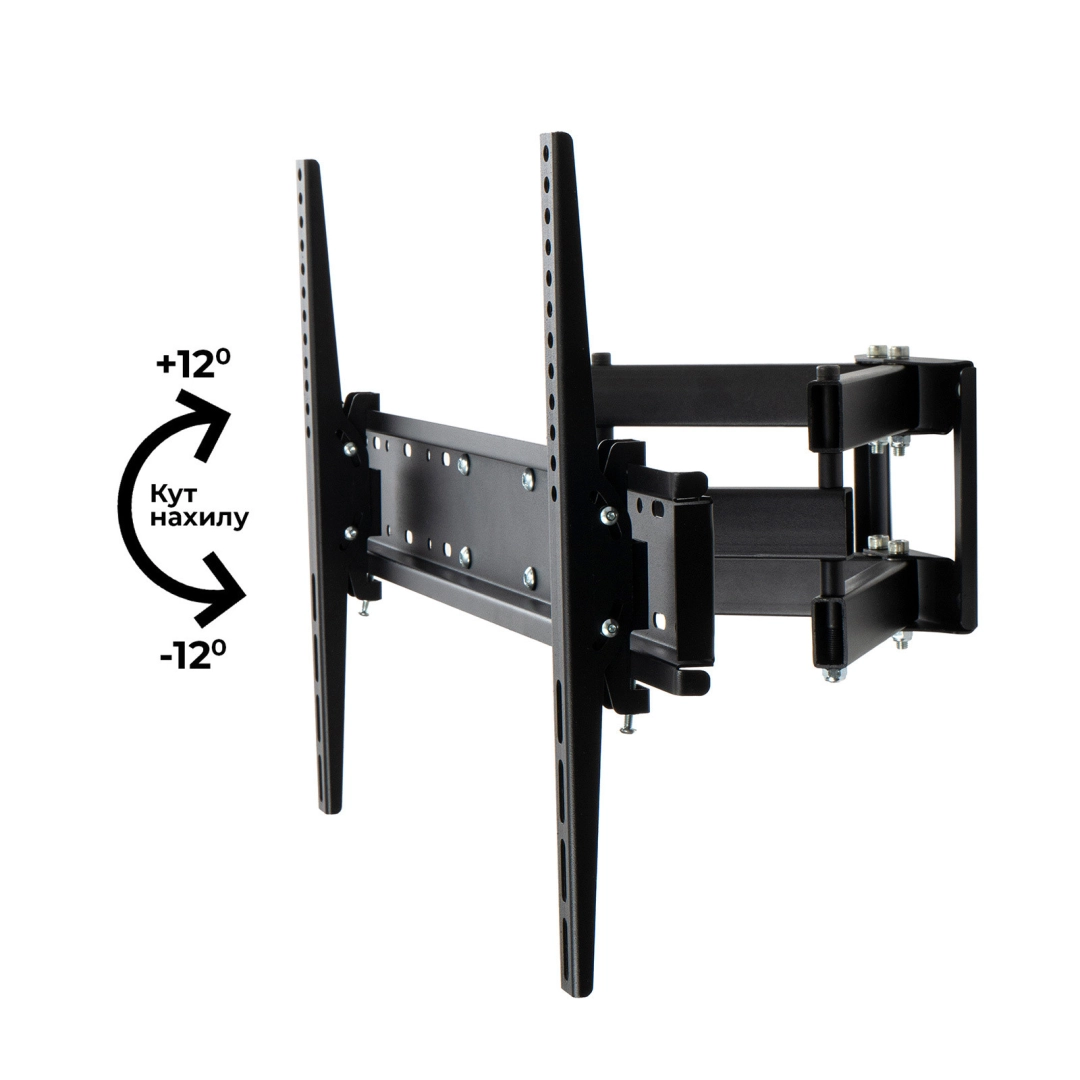 Кронштейн для телевізора Sector TV0604T-R6 Black з нахилом/поворотний, 37" до 70", MAX VESA: 600x400 мм Кронштейн для телевізора Sector TV0604T-R6 Black з нахилом/поворотний, 37" до 70", MAX VESA: 600x400 мм