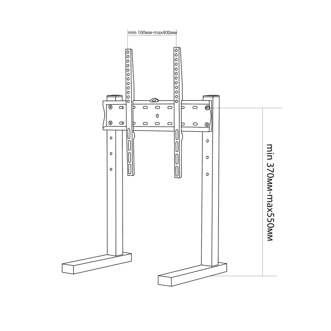 Підставка під телевізор Sector T8 Black (Діагональ: 26"-55")