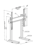 TV Stand Sector T8 White (Diagonal: 26"-55")