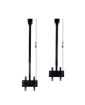 TV ceiling bracket Sector CM-02T Black - tilted, 23" to 43", (max VESA 200x200 mm)