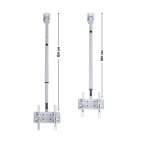 Стельовий кронштейн для телевізора Sector CM-02T White - з нахилом, 23" до 43", (max VESA 200x200 мм) Стельовий кронштейн для телевізора Sector CM-02T White - з нахилом, 23" до 43", (max VESA 200x200 мм)