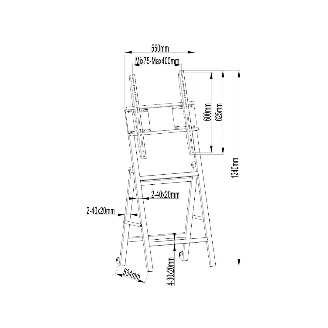 Презентаційна стійка для телевізора Sector FS64 Black, 32-65", (max VESA: 400х600)