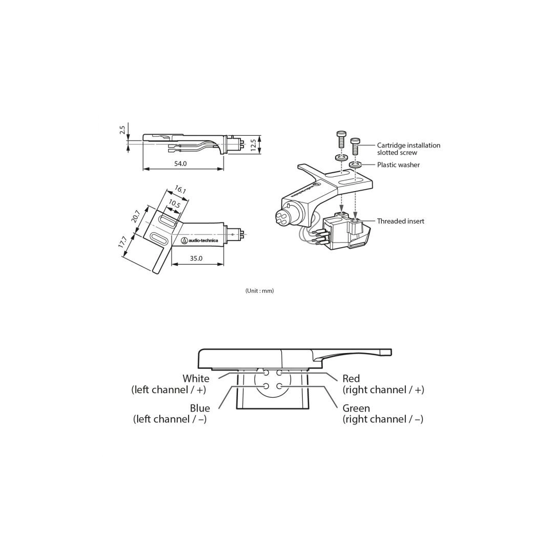 Хедшелл Audio Technica AT-HS4SV Universal Headshell