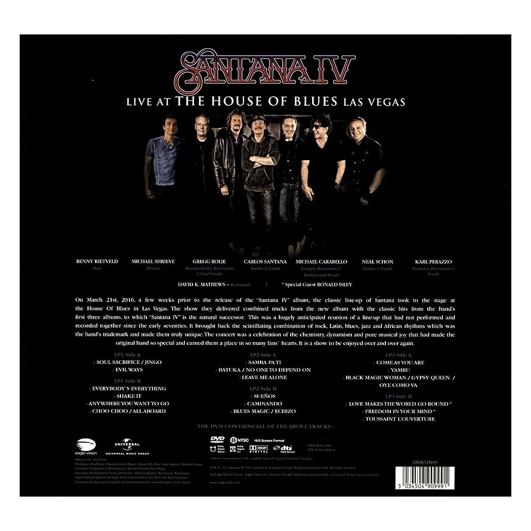 Вініловий диск Carlos Santana: Santana lV Live At The House Of Blues Las Vegas -Lp+Dvd /4LP