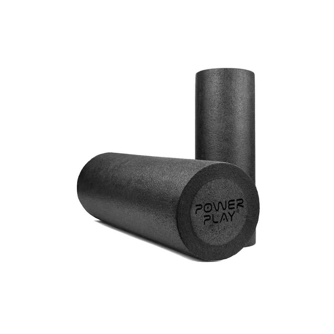 Массажный ролик гладкий PowerPlay 4021 Fitness Roller Черный
