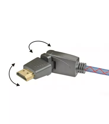 Кабель HDMI: із змінним кутом конектора: Real Cable HD-E-360 (HDMI-HDMI) 1.4 3D Ethernet 1M00