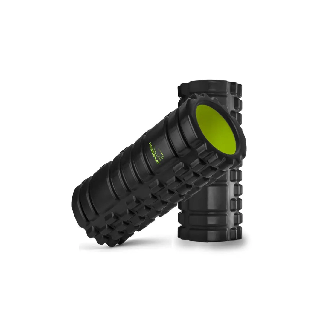 Массажный ролик PowerPlay 4025 Massage Roller Черно-зеленый