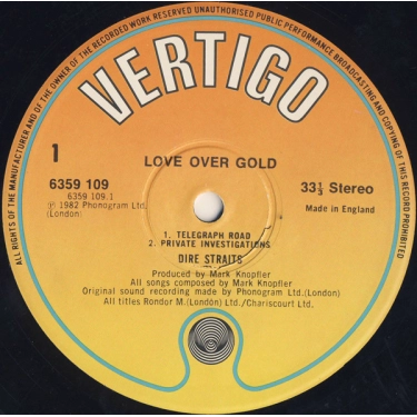 Вініловий диск Dire Straits: Love Over Gold -Hq
