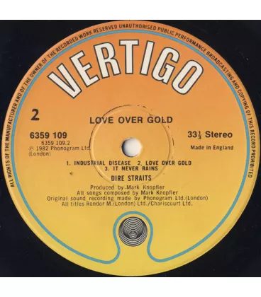 Вініловий диск Dire Straits: Love Over Gold -Hq