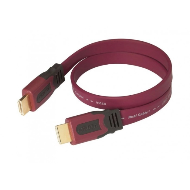 Кабель HDMI: Real Cable HD-E-FLAT (HDMI-HDMI) HDMI 1.4 3D High Speed with Ethernet 2M00
