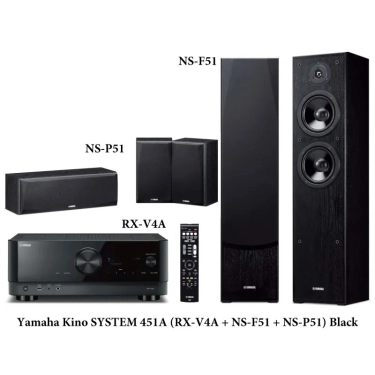 Домашній кінотеатр Yamaha Kino SYSTEM 451A (RX-V4A + NS-F51 + NS-P51) Black
