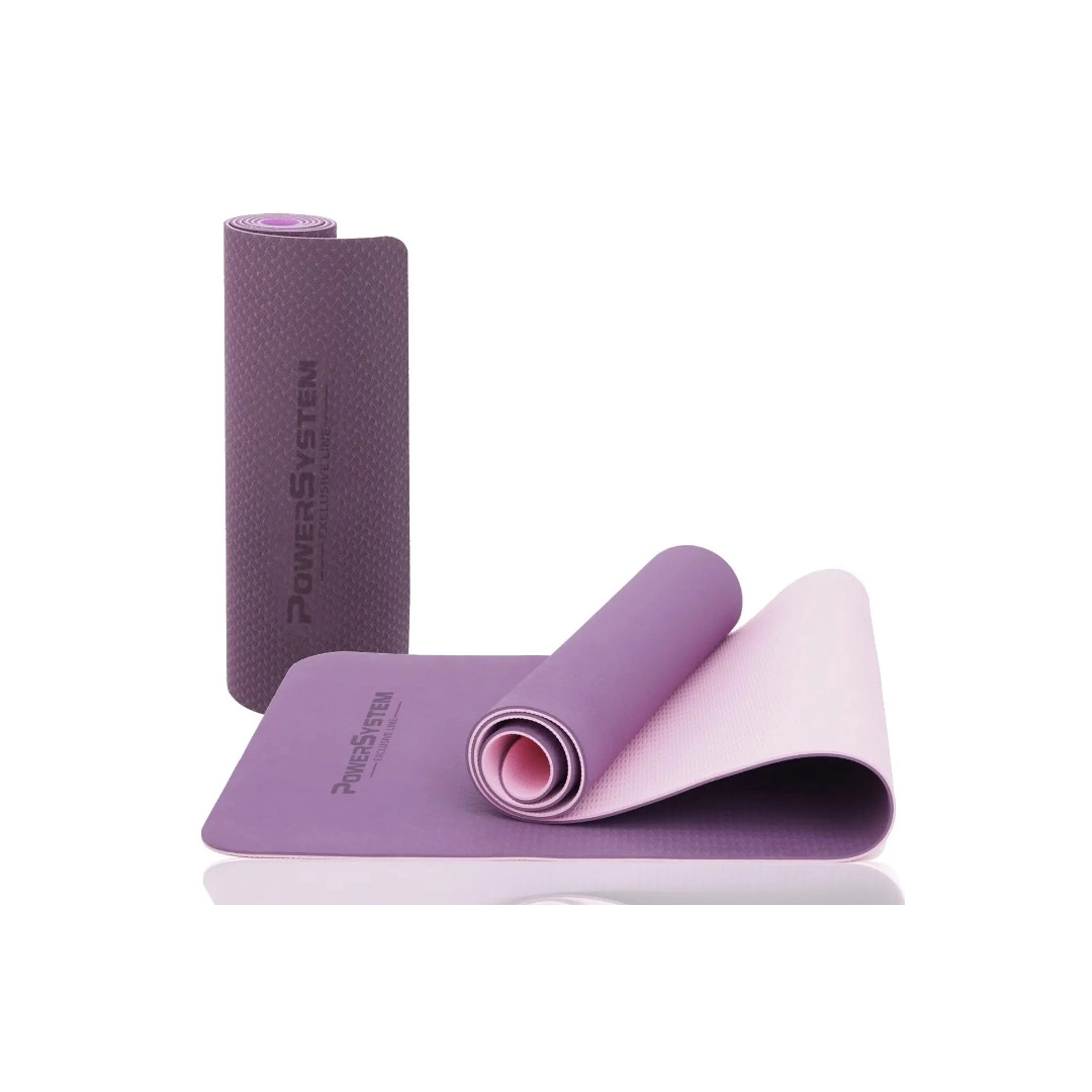 Килимок для йоги та фітнесу Power System PS-4060 TPE Yoga Mat Premium Purple