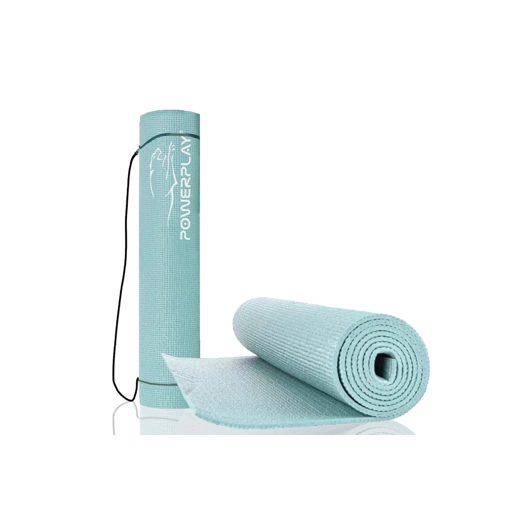 Коврик для йоги и фитнеса PowerPlay 4010 PVC Yoga Mat Мятный