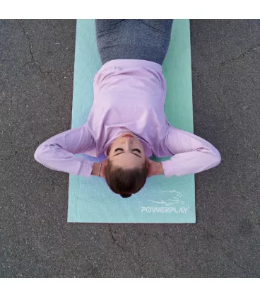 Килимок для йоги та фітнесу PowerPlay 4010 PVC Yoga Mat М'ятний