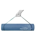 Коврик для йоги и фитнеса PowerPlay 4010 PVC Yoga Mat Темно-синий