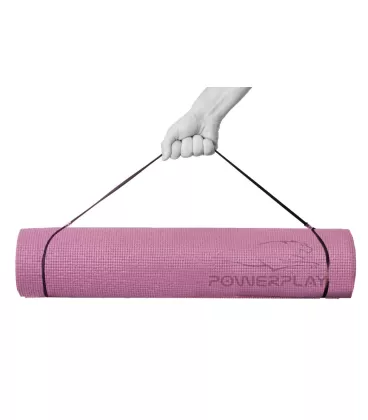 Килимок для йоги та фітнесу PowerPlay 4010 PVC Yoga Mat Рожевий
