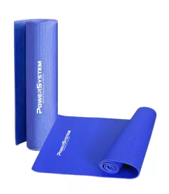 Килимок для йоги та фітнесу Power System PS-4014 PVC Fitness-Yoga Mat Blue