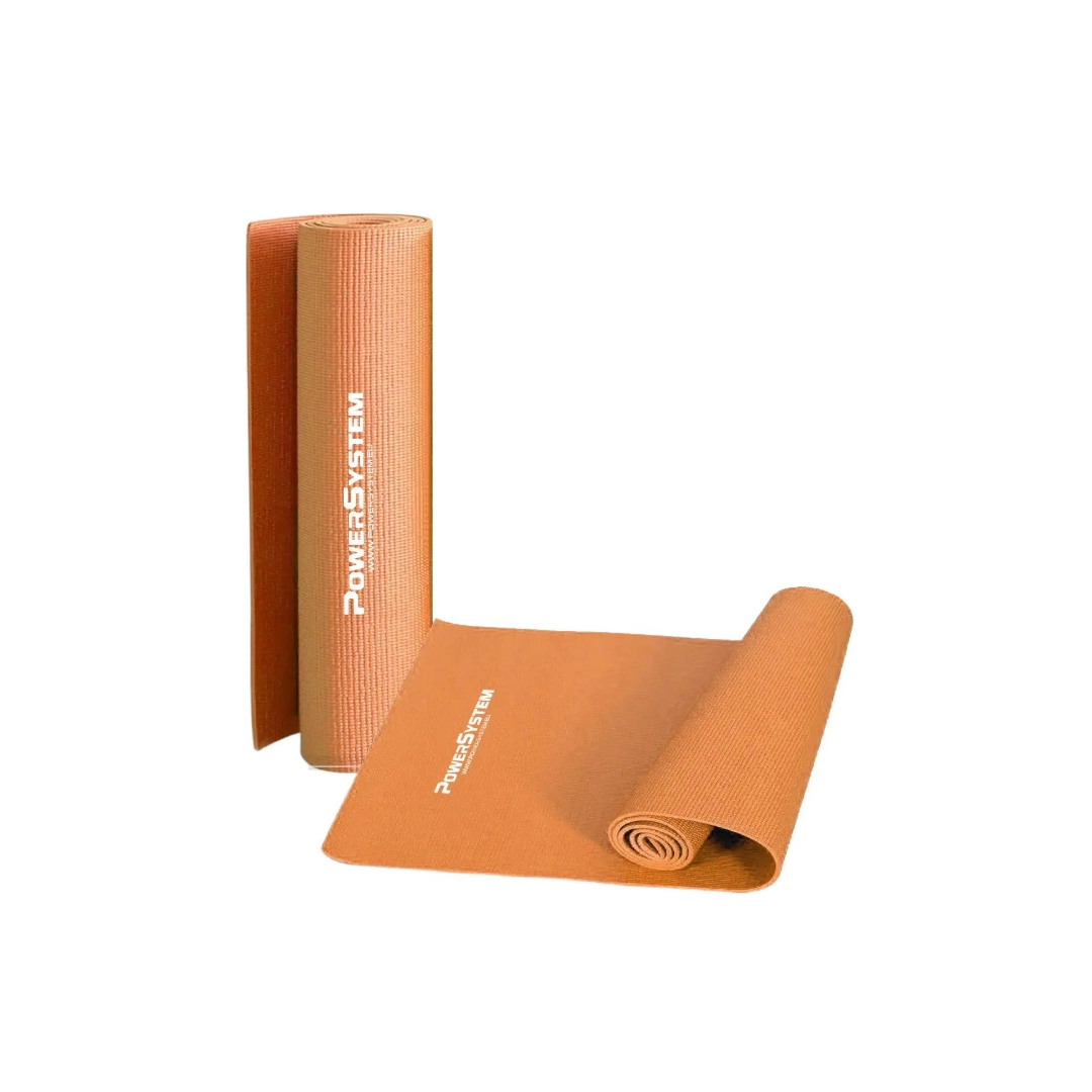 Килимок для йоги та фітнесу Power System PS-4014 PVC Fitness-Yoga Mat Orange