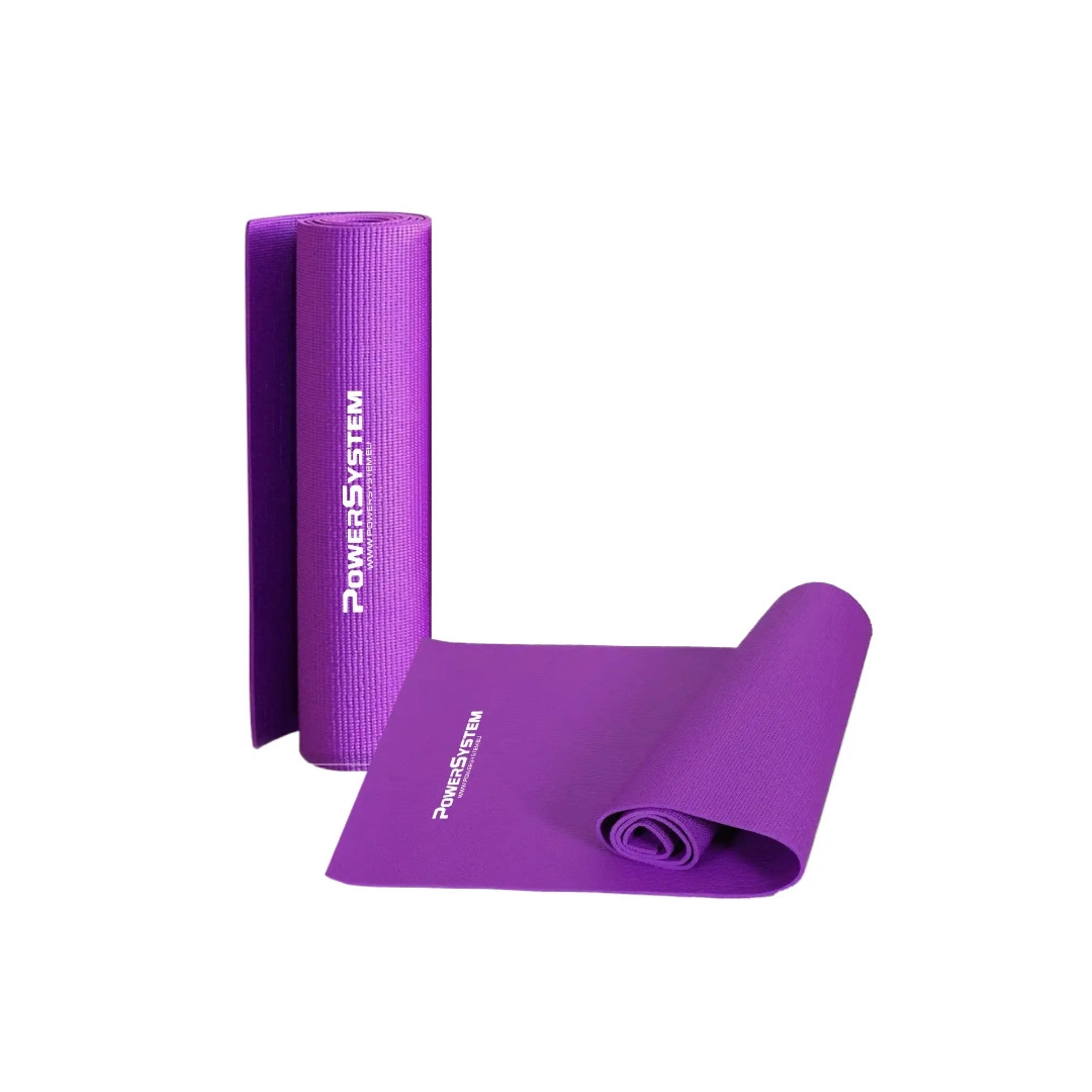 Килимок для йоги та фітнесу Power System PS-4014 PVC Fitness-Yoga Mat Purple