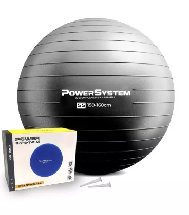 М'яч для фітнесу (фітбол) Power System PS-4011 Ø55 cm PRO Gymball Black
